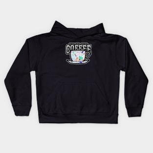 PUNNY  Coffee Rise And Grind Funny Coffee Pun Kids Hoodie